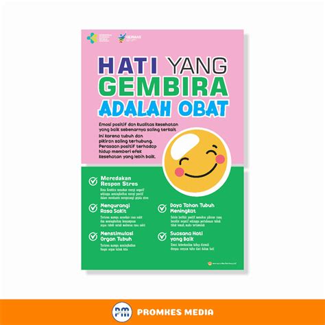 Jual Poster Kesehatan Poster Farmasi Hati Yang Gembira Adalah Obat