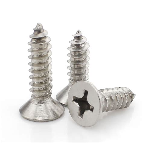 304 Stainless Steel Cross Recessed Countersunk Head Tapping Screws