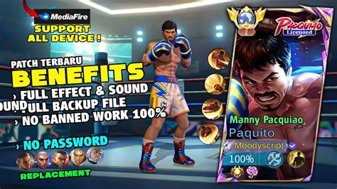 New Paquito Manny Pacquiao Skin Script No Password Full Effect