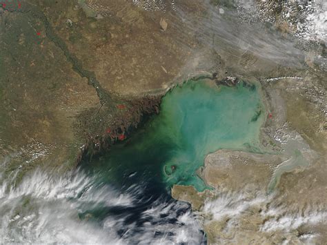 Caspian Sea Satellite Images تصاوير ماهواره اي از دریای خزر