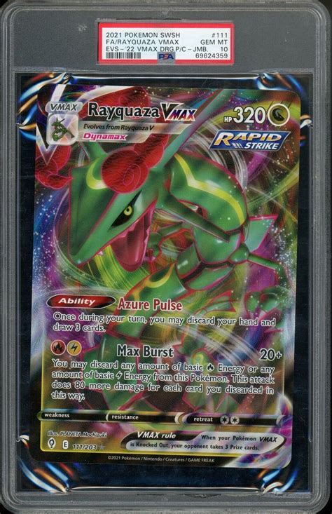 Rayquaza Vmax Jumbo Prices Pokemon Evolving Skies Pokemon Cards