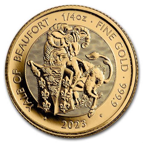 Buy 2023 1 4 Oz Gold Royal Tudor Beasts The Yale Of Beaufort BU BU