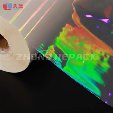 Transparent Printable Plain Pattern Bopp Holographic Rainbow Laser Film