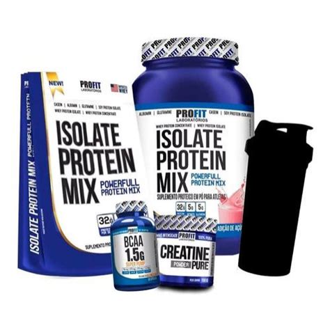 Kit X Whey Mix G Bcaa Creatina Profit Lab Em Promo O