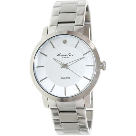 Shop Kenneth Cole Mens Kc9285 Silver Stainless Steel Quartz Watch With