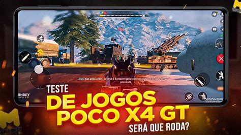 POCO X4 GT Teste de JOGOS COD Mobile será que roda liso YouTube