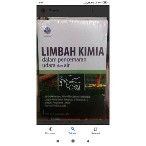 Jual Buku Limbah Kimia Dalam Pencemaran Air Dan Udara Original Shopee