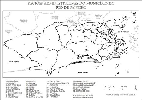 25 Regiões Mapa Cidade Rio De Janeiro 157713 Mapa Das Regiões Da