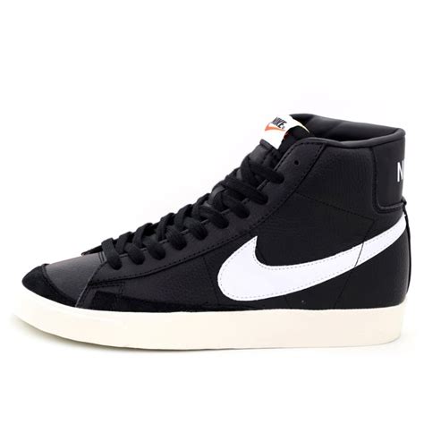 Мужские Кроссовки Nike Blazer Mid '77 Black, Черные Кожаные Кроссовки ...