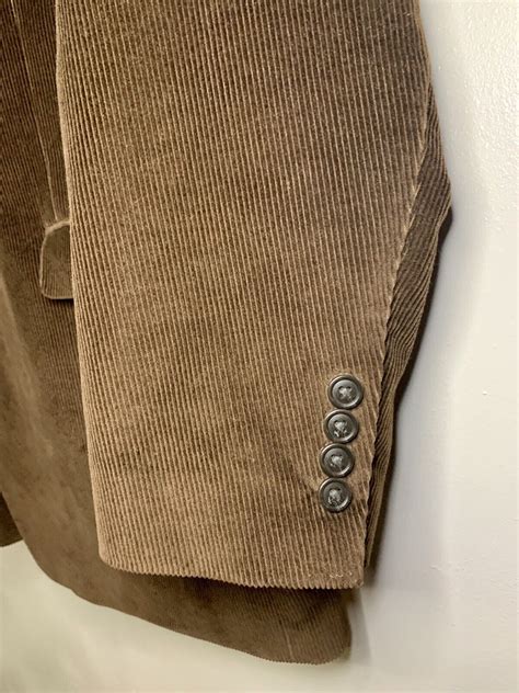 Saddlebred 2 Button Dark Brown Corduroy Sport Coat Ja Gem