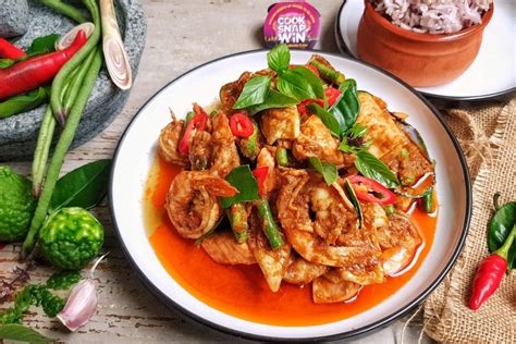 Mixed Seafood Stir Fried With Red Curry Paste Asian Inspirations