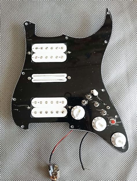 Black Stratocaster Strat Style Guitar Prewired Multi Function Reverb