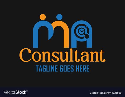 Letters Ma Business Consulting Name Initials Logo Vector Image