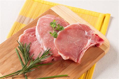 Raw Pork Chops Stock Image Image Of Pork Steak Meat 21804751