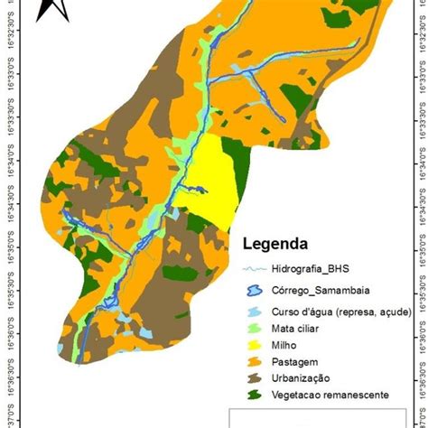 Mapa De Localiza O Da Bacia Hidrogr Fica Do C Rrego Samambaia Fonte