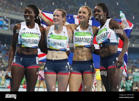 Britains Eilidh Doyle Anyika Onuora Emily Diamond And Christine