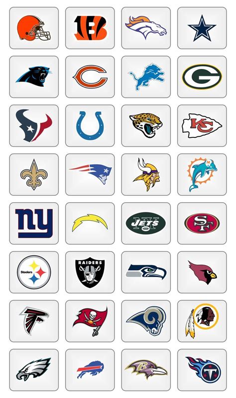 Printable Nfl Team Logos No Names Nfl Football Logos Nfl Teams Logos