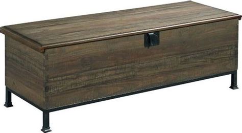 Hammary® Hidden Treasures Brown Milling Chest Cocktail Table With Black Base Arthur F Schultz