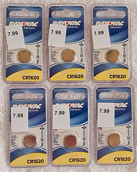 🟣🟣 Lot Of 6 Rayovac Kecr1620 1c New Cr1620 Sealed Keyless Entry Electronic 3v Ebay