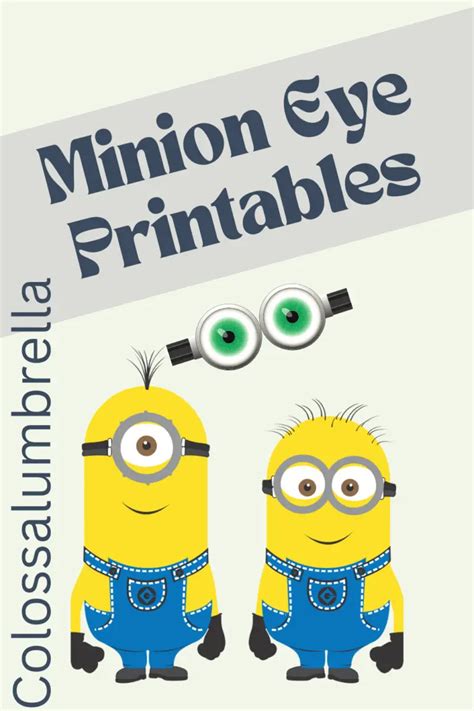 How To Make Easy Minion Eyes Printables For Your Kids