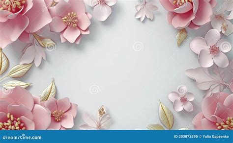 Cute Floral Frame Background With Copy Space Stock Illustration Illustration Of Cute