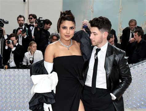 In Pics Priyanka Chopra And Nick Jonas Twin In Black Valentino