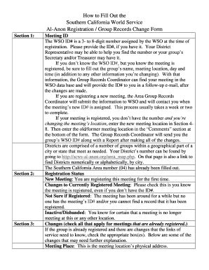 Fillable Online Scws Al Anon How To Fill Out The Southern California