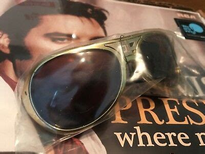 Elvis Presley Licensed Classic Tcb The King Sunglasses Gold Nwt Plastic