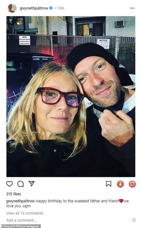 Gwyneth Paltrow 50 Shares Very Rare Selfie With Ex Chris Martin On His 46th Birthday Daily