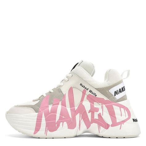 Naked Wolfe Graffiti Track Women White Pink Flannels