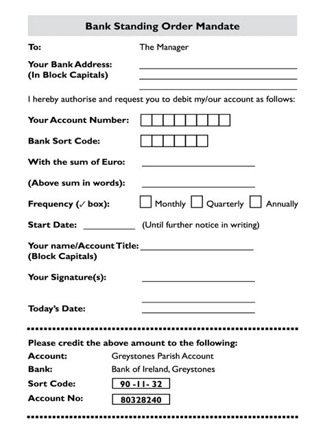 Standing Order Fill Out Sign Online DocHub