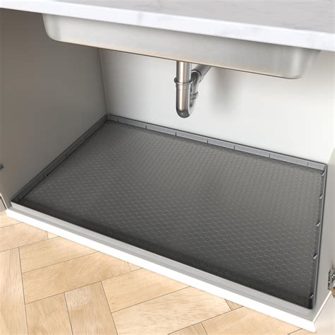 Poyang Under The Sink Mat 34 X 22 Silicone Under Sink