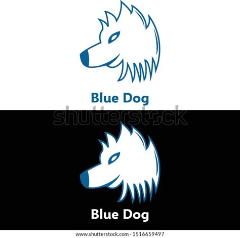 Blue Dog Logo Animal Vector Illustration Stock Vector Royalty Free