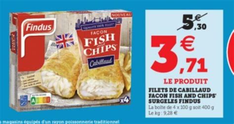 Promo Filets De Cabillaud Facon Fish And Chips Chez Super U