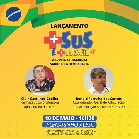 Professora aposentada da UFSC participa de lançamento do movimento