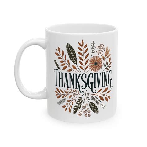 Thanksgiving Coffee Mug Ceramic Mug For Fall Holidays Thankful Mug