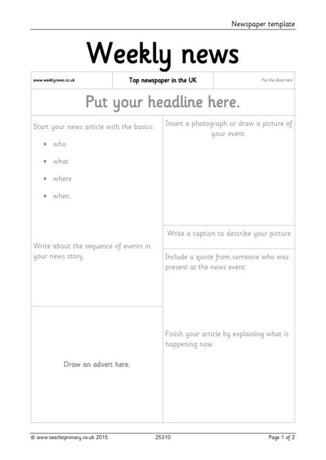 Newspaper Template Inside News Report Template - Professional Template