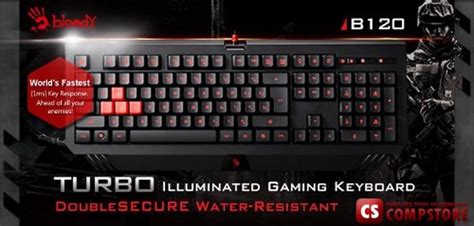 A Tech Bloody B Turbo Illuminated Gaming Keyboard