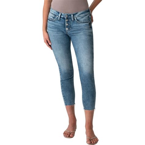 Silver Jeans Silver Jeans Co Womens Suki Mid Rise Skinny Crop Jeans