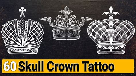 Artstation 60 Skull Crown Tattoo And Hand Drawn Print Arts Brushes