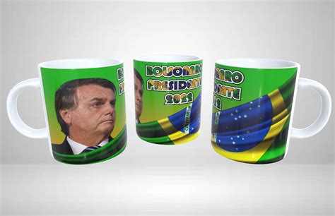 Caneca Xícara Bolsonaro Presidente 2022 Parcelamento sem juros