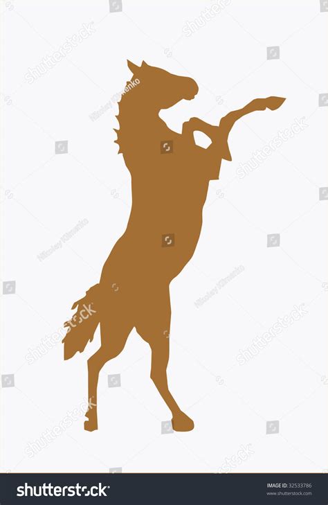 Horse Silhouette Brown 스톡 벡터(로열티 프리) 32533786 | Shutterstock