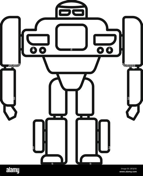 Computer Robot Transformer Icon Outline Computer Robot Transformer Vector Icon For Web Design