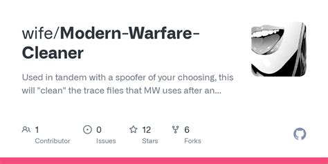 Github Wifemodern Warfare Cleaner Used In Tandem With A Spoofer Of