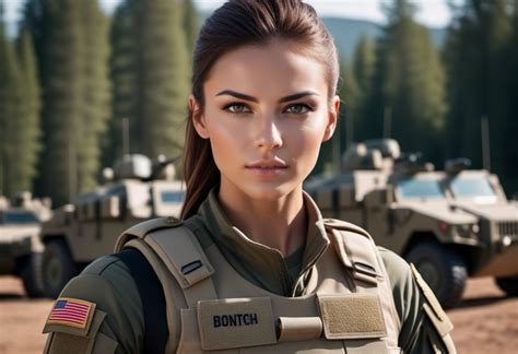 Confident Female Soldier In Action Stable Diffusion Online