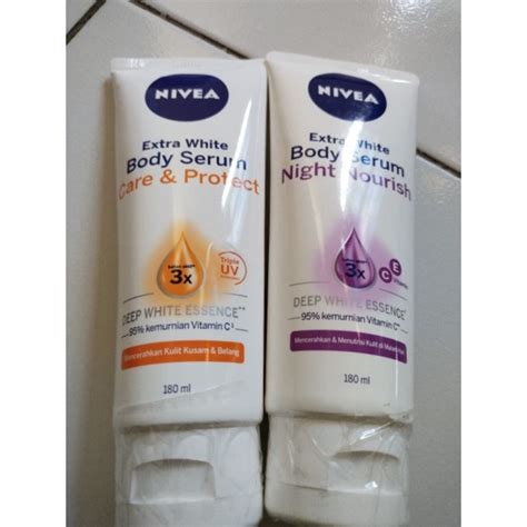 Jual Paket Nivea Body Serum Siang Malam Nivea Care And Protect Night