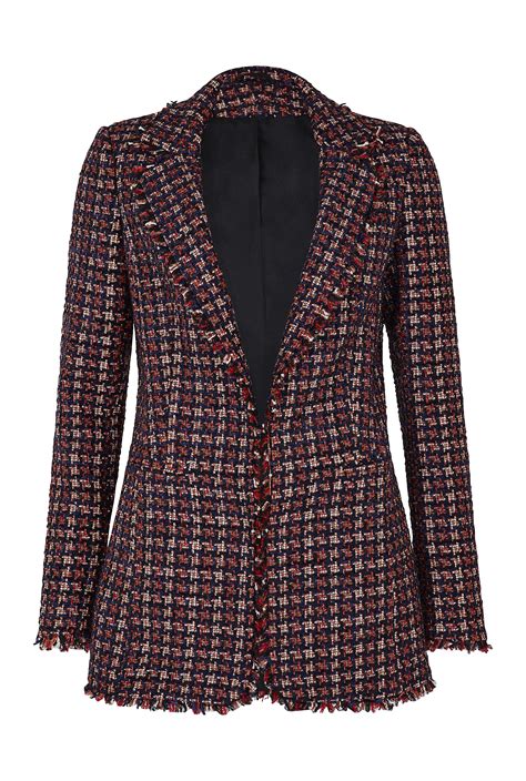 Pink Sparkle Tweed Longline Jacket Long Tall Sally