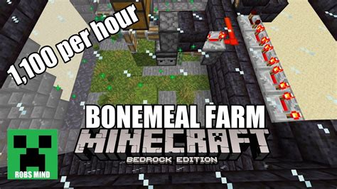 Minecraft Bedrock Bonemeal Farm Tutorial YouTube