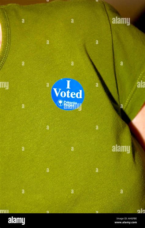 I Voted badge South Carolina USA Stock Photo - Alamy