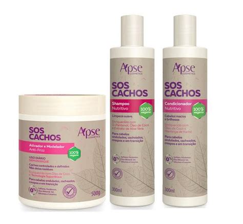 Apse Cachos Shampoo E Condicionador E Ativador De Cachos Kit De